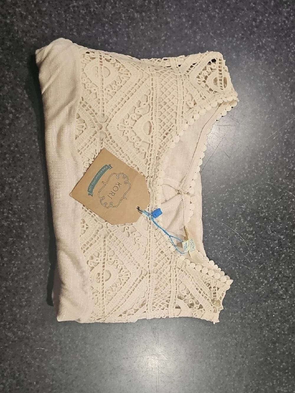 Kori Cream Crochet Yoke Sleeveless Camisole